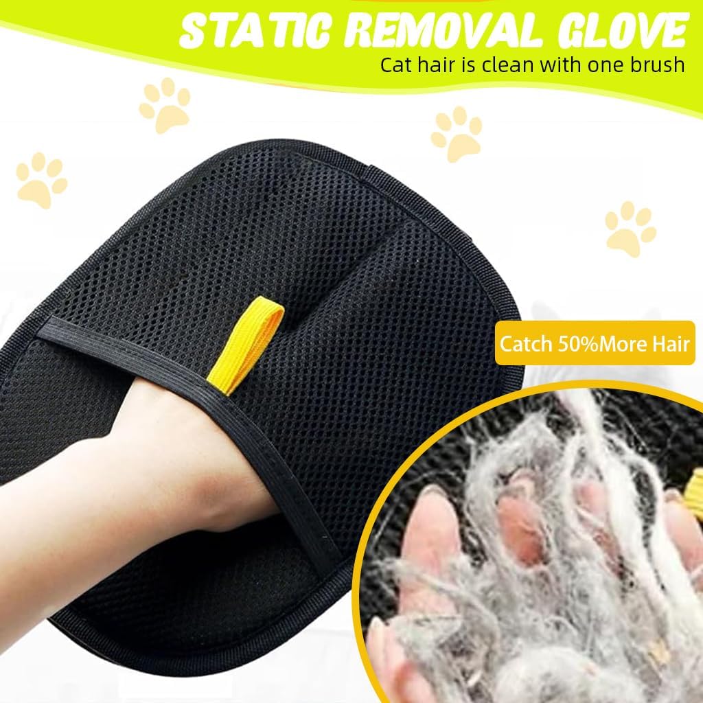 Pet Grooming Glove – Hair Removal & Massage Mitt
