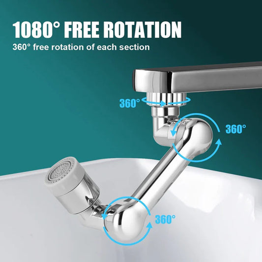 1080° Rotating Faucet Extender for Kitchen & Bathroom Sinks