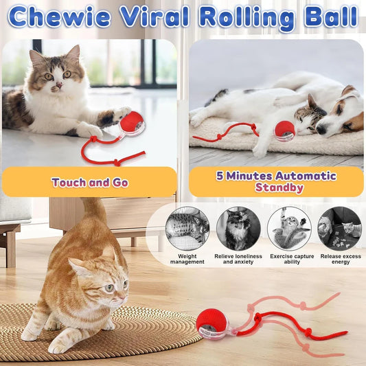 Pets Interactive Smart self Rolling Ball for Cat & Dog Toy