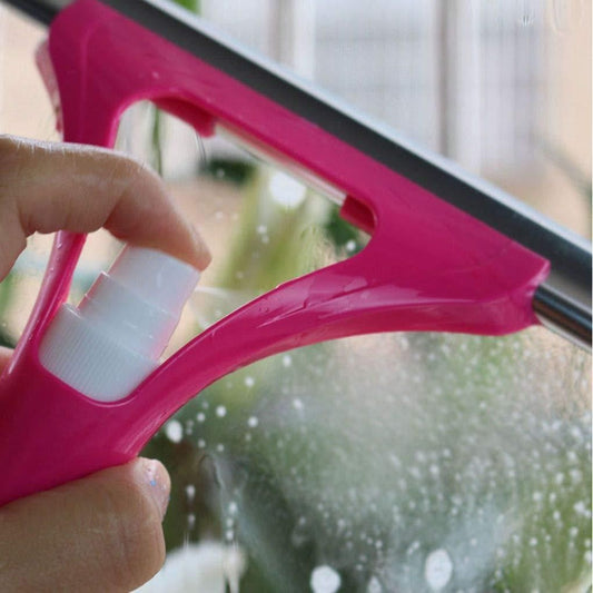 Car Window Cleaner Spray Wiper | Glass Cleaning Brush with Built-In Spray