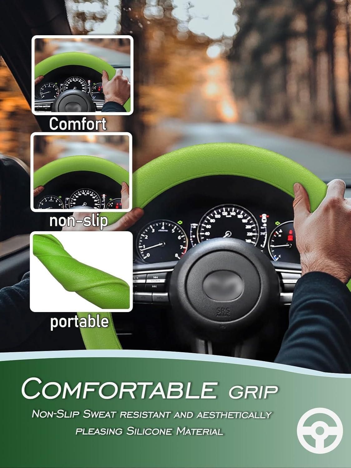 Universal Soft Silicone Steering Wheel Cover | Anti-Slip, Comfortable Grip