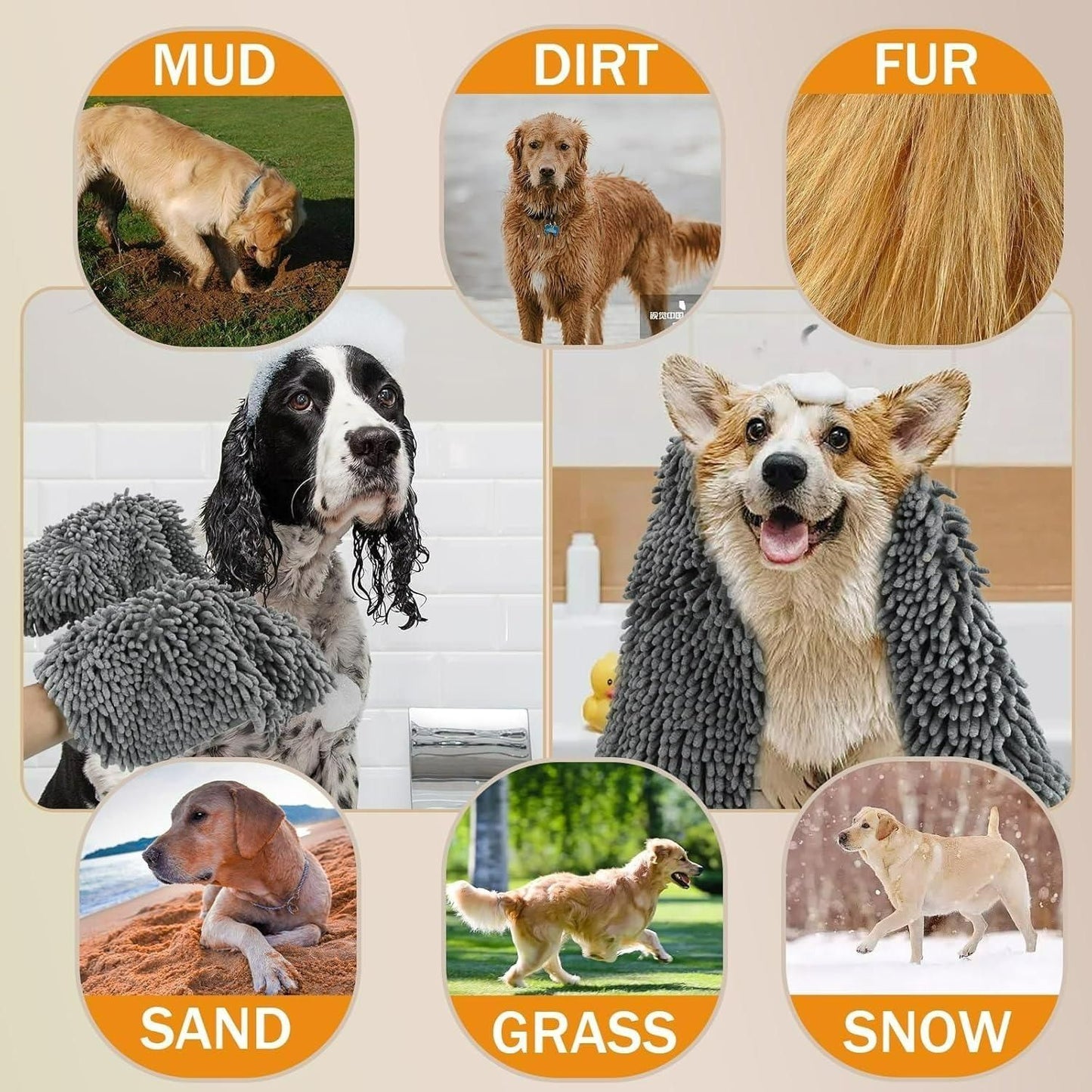 Pet Microfiber Drying Towel | Soft, Quick Dry & Pet-Safe