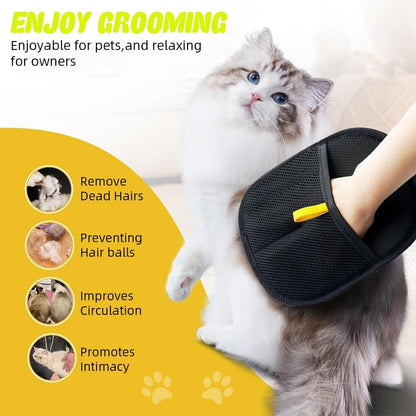 Pet Grooming Glove – Hair Removal & Massage Mitt