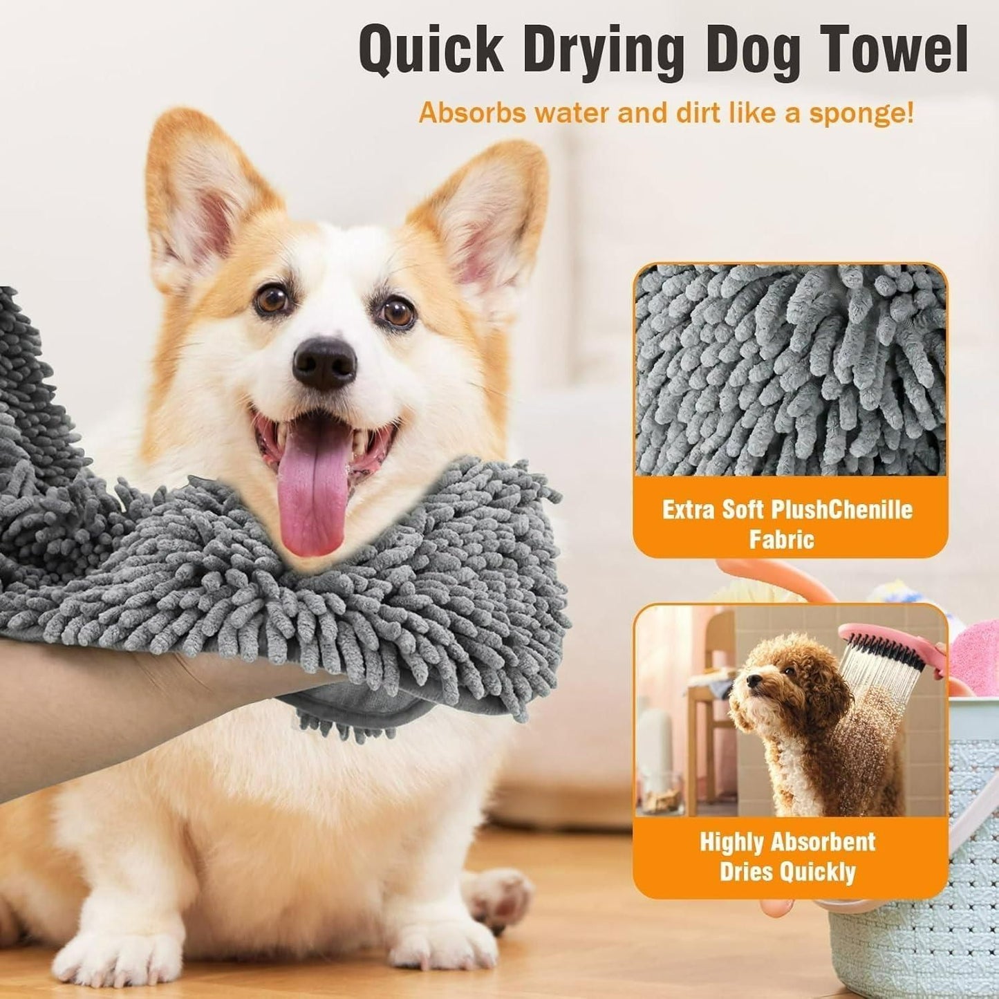 Pet Microfiber Drying Towel | Soft, Quick Dry & Pet-Safe