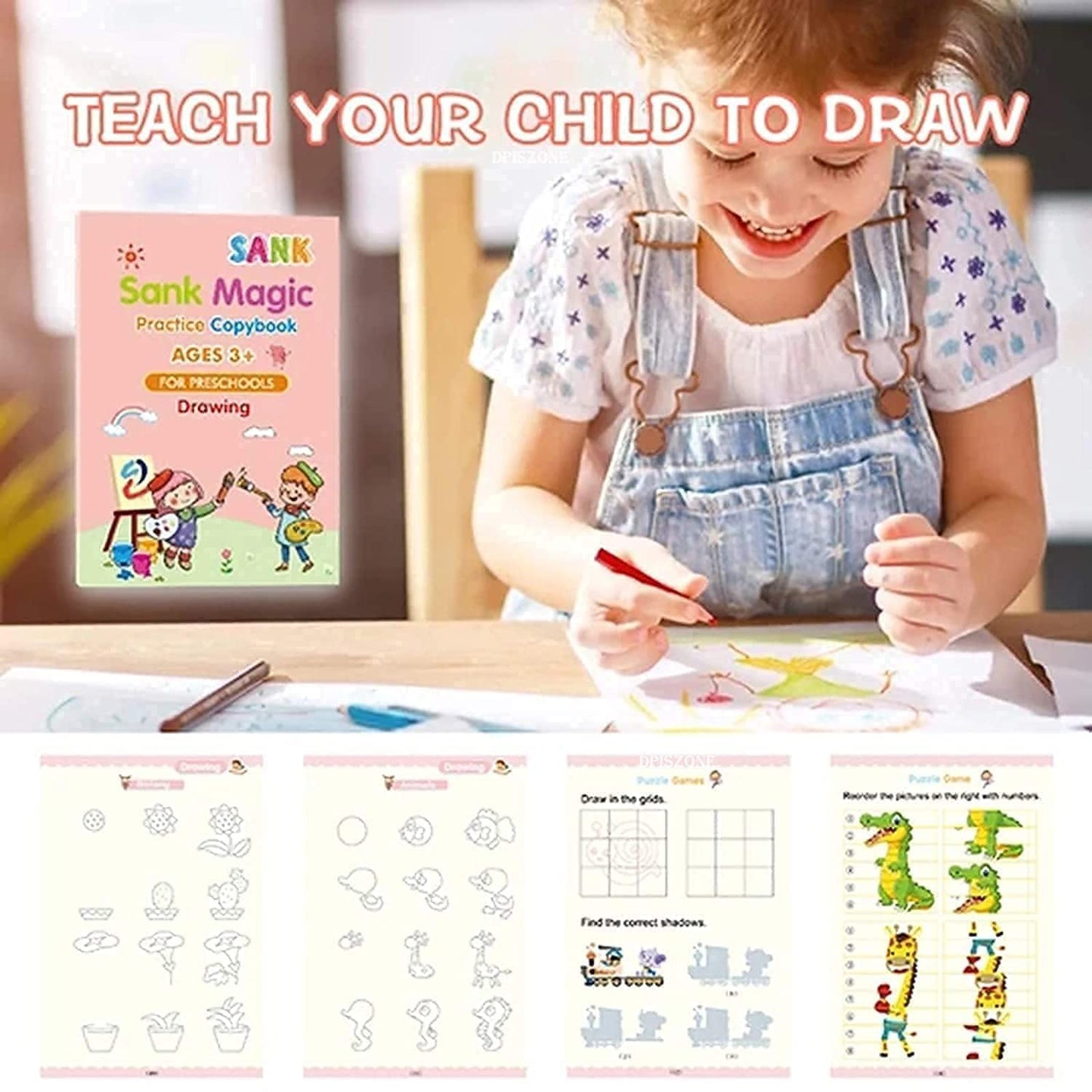 Magic Practice Copybook (4 BOOKS,1 PEN,1 GRIP,10 REFILL) – 50% OFF Today!