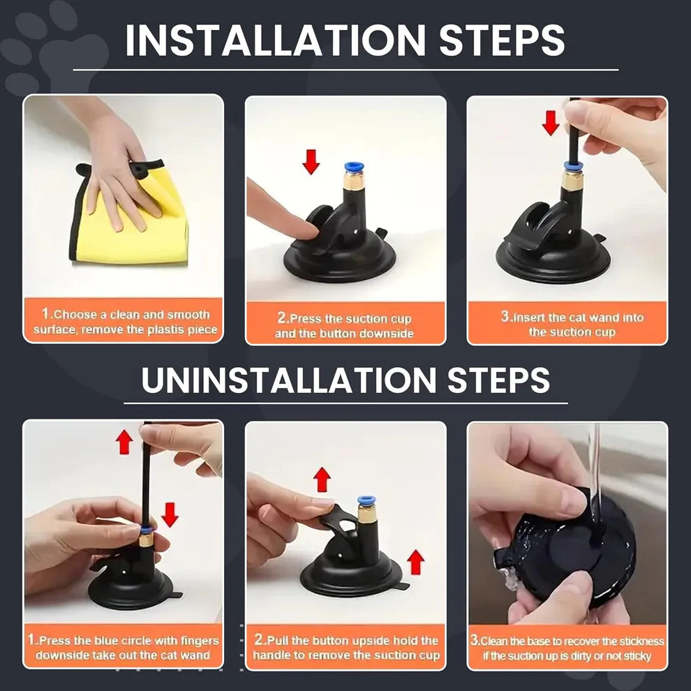 Suction Cup Cat Toy – Interactive Teaser for Indoor Cats