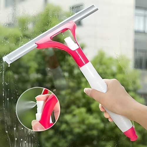 Car Window Cleaner Spray Wiper | Glass Cleaning Brush with Built-In Spray