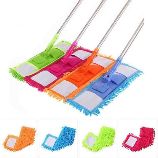 Flat Microfiber Floor Mop with Long Handle
