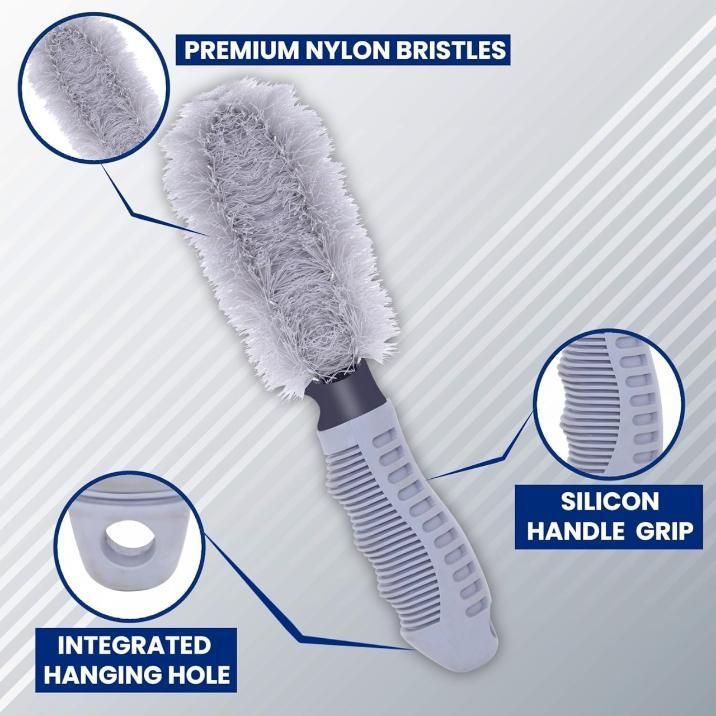 Car Tire Cleaning Brush | Heavy-Duty Bristle Brush for Wheels & Tires