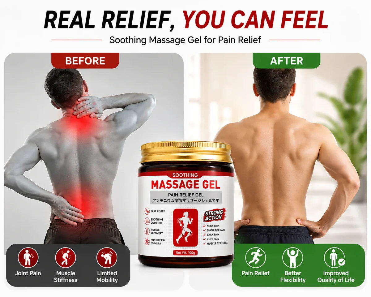 Fast Pain Relief Gel & Soothing Massage Gel (Pack of 2) – Instant Relief for Muscle, Joint & Back Pain
