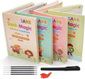 NEW Magic Calligraphy Copybook Set Writing Tool for Kids (4 BOOKS,1 PEN, 1 GRIP, 10 REFILL)